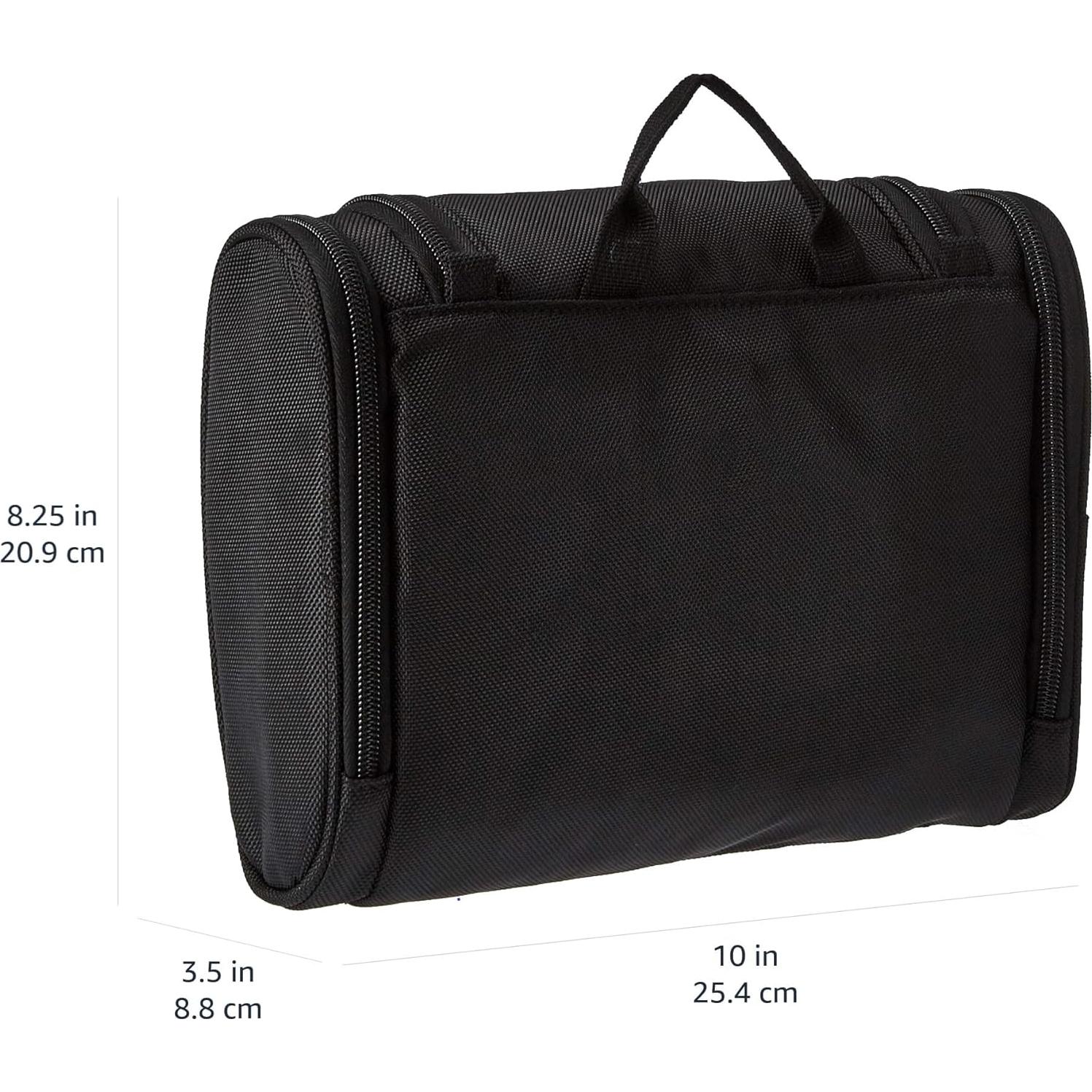Organizador de Aseo Colgante Amazon Basics 25x21x9 cm Negro