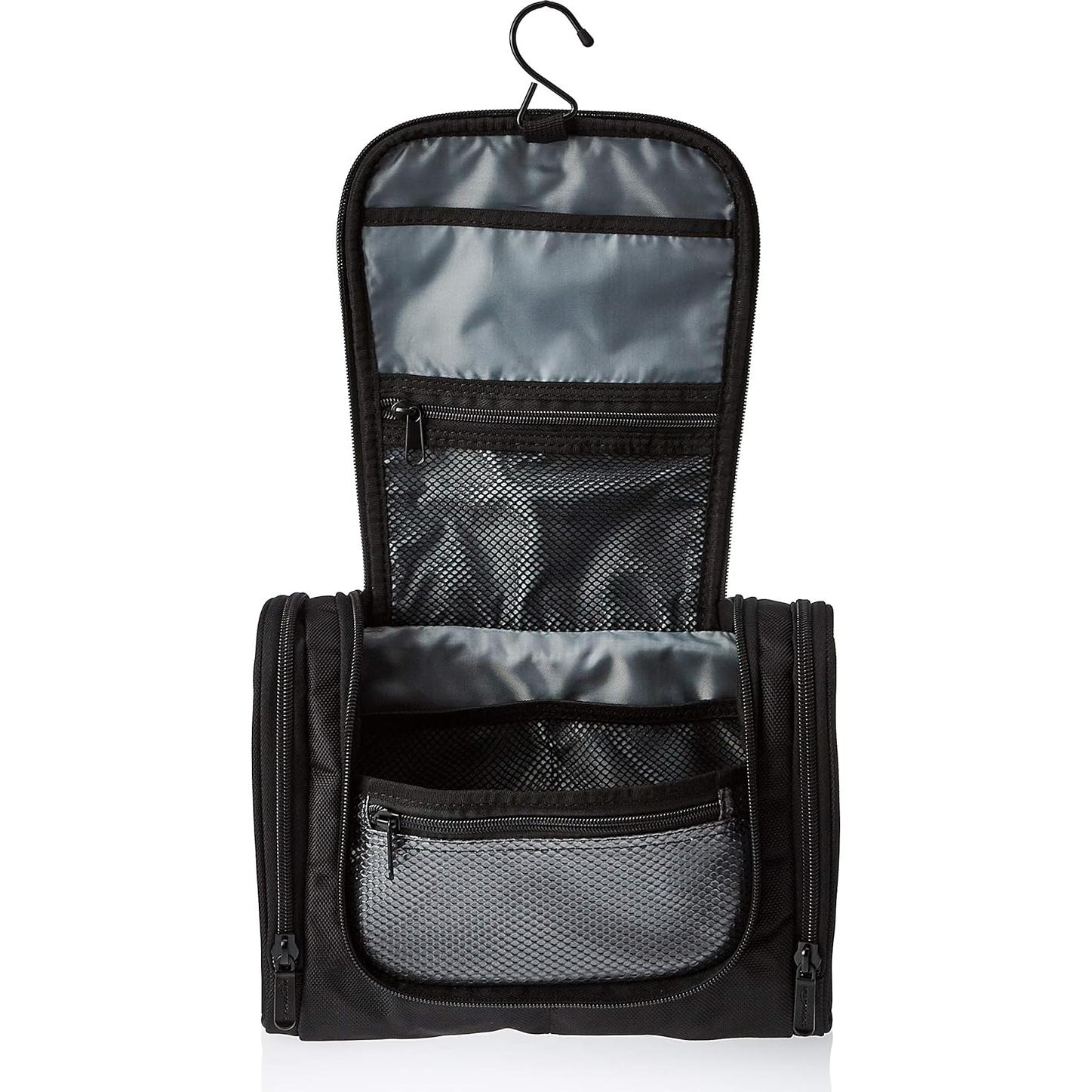 Organizador de Aseo Colgante Amazon Basics 25x21x9 cm Negro