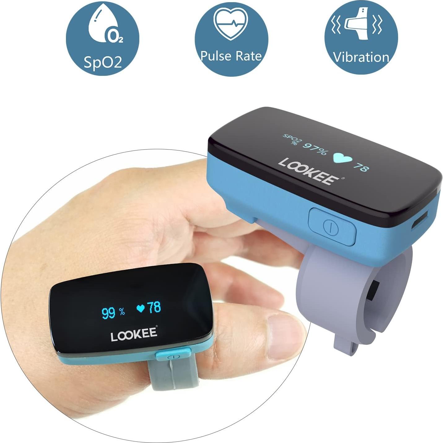 LOOKEE Anillo Oxímetro de Pulso - Monitor de Oxígeno Portátil