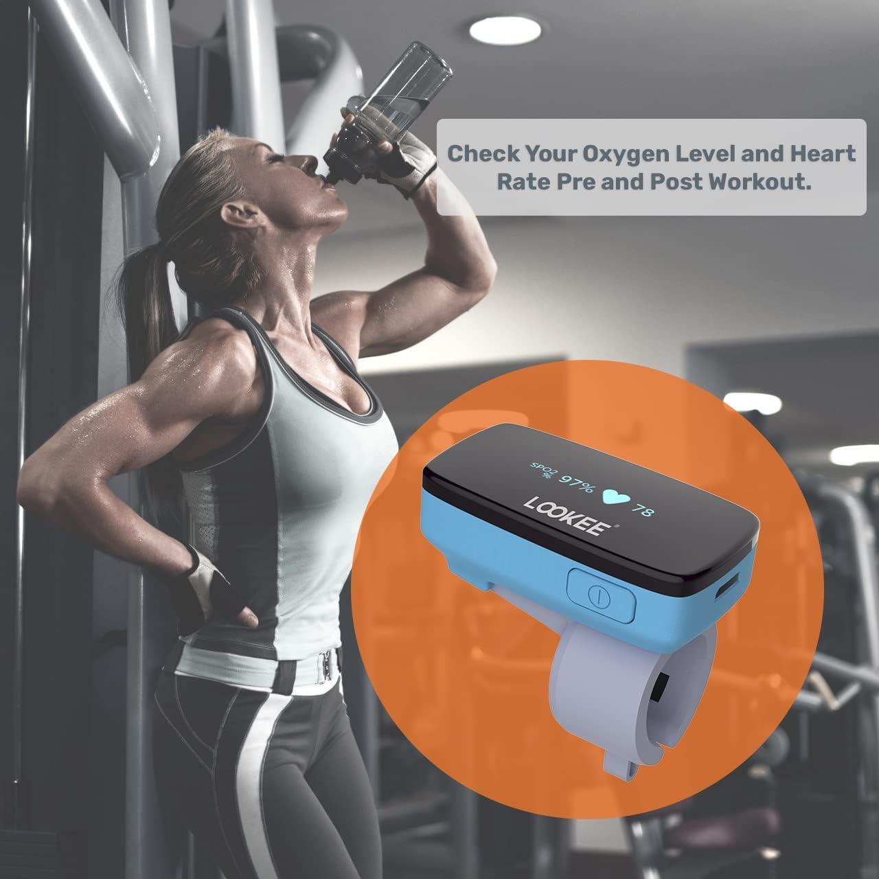 LOOKEE Anillo Oxímetro de Pulso - Monitor de Oxígeno Portátil