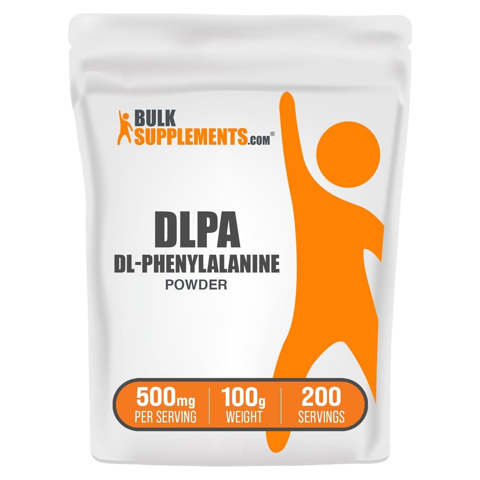 Polvo de DL-Fenilalanina 500mg BulkSupplements 100g