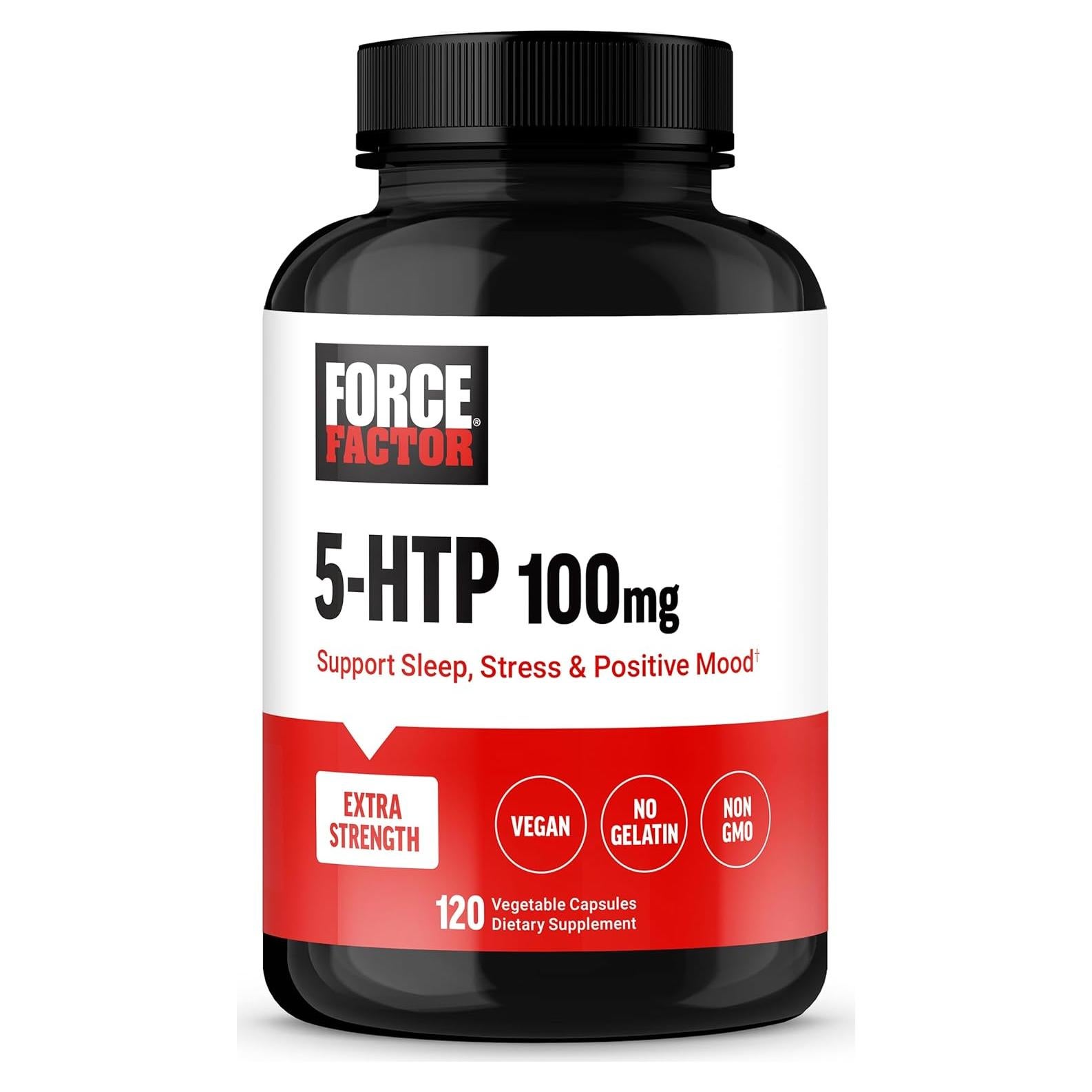 Suplemento 5-HTP Force Factor 120 Cápsulas Vegano