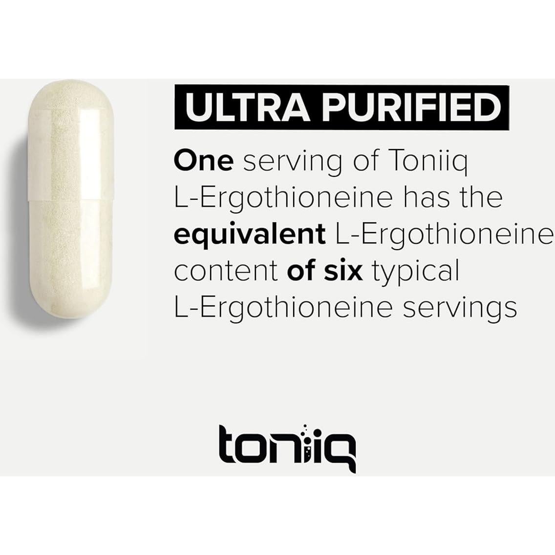 L-Ergotionina 30mg Toniiq - 90 Cápsulas Pureza 98%