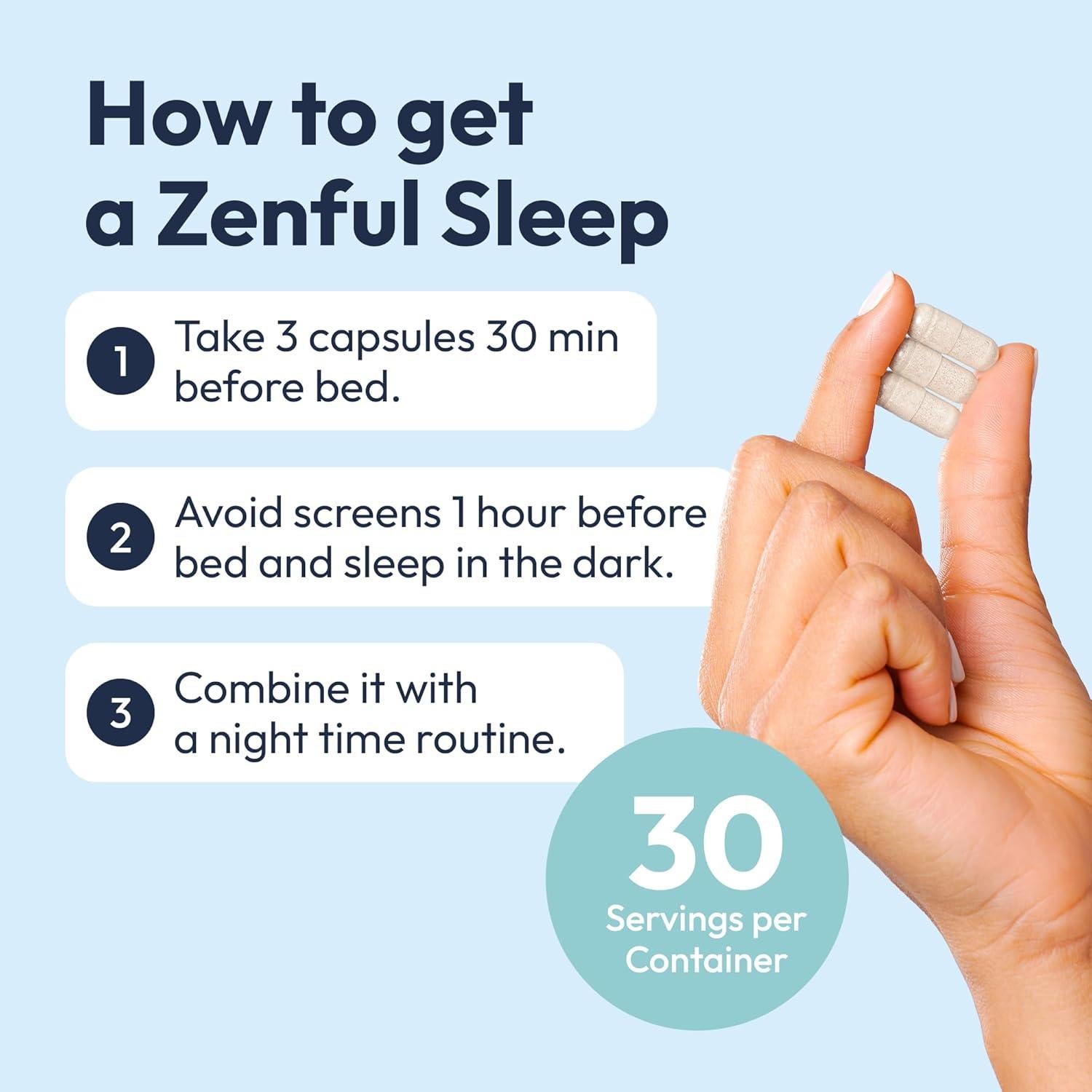 Suplemento Zenful Sleep Mida Health 90 Cápsulas Relajación