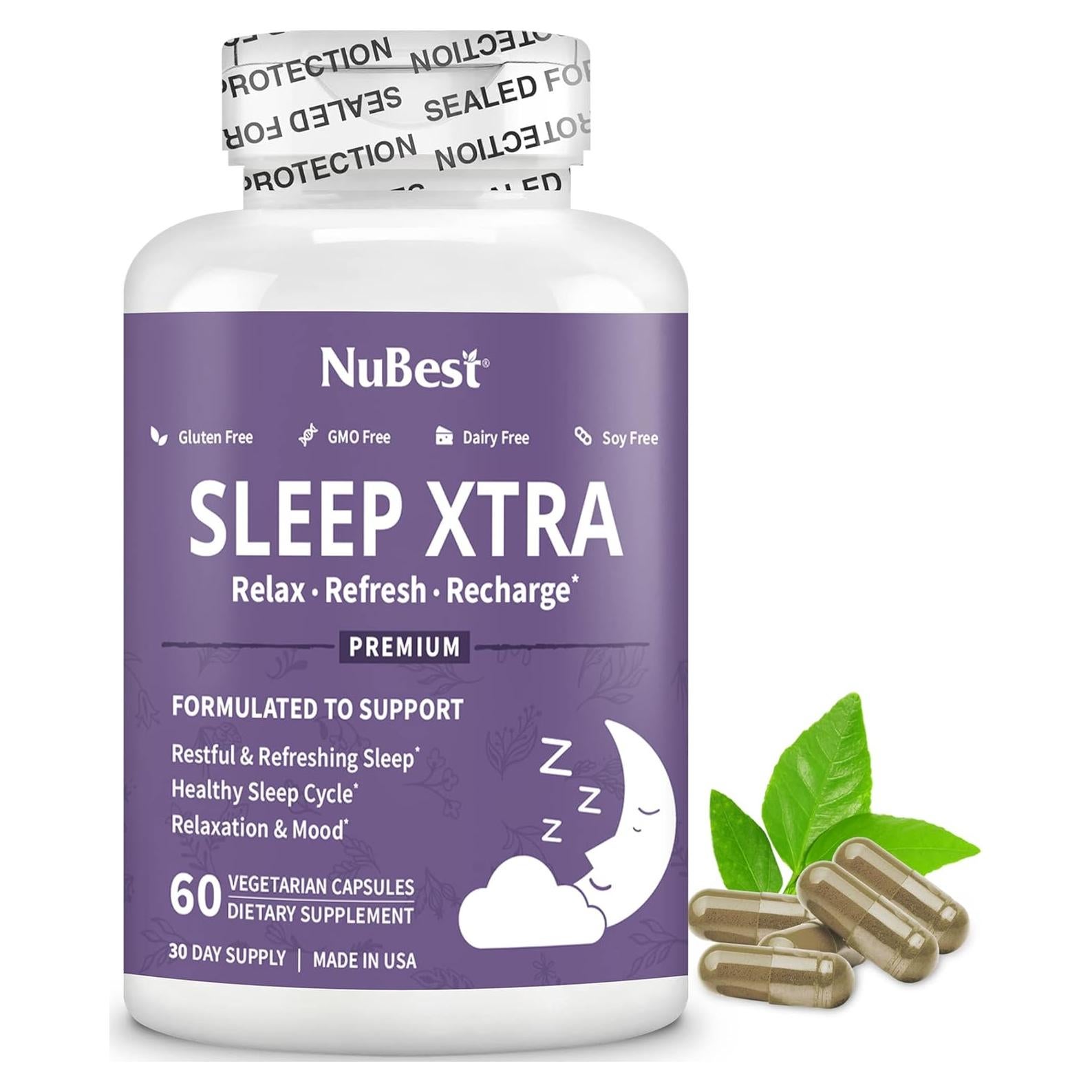 Suplemento para Sueño NuBest Sleep Xtra - 60 Cápsulas Veganas