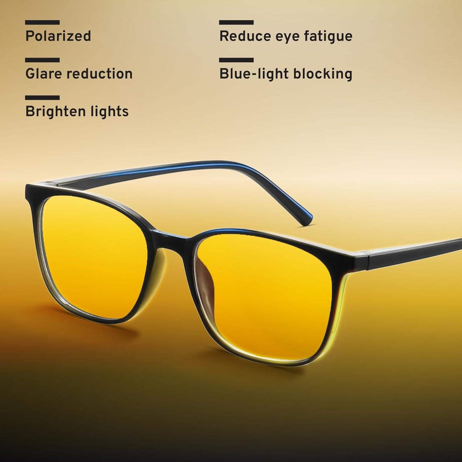 Gafas de luz azul Gaoye para adultos, visión nocturna, 2 pack