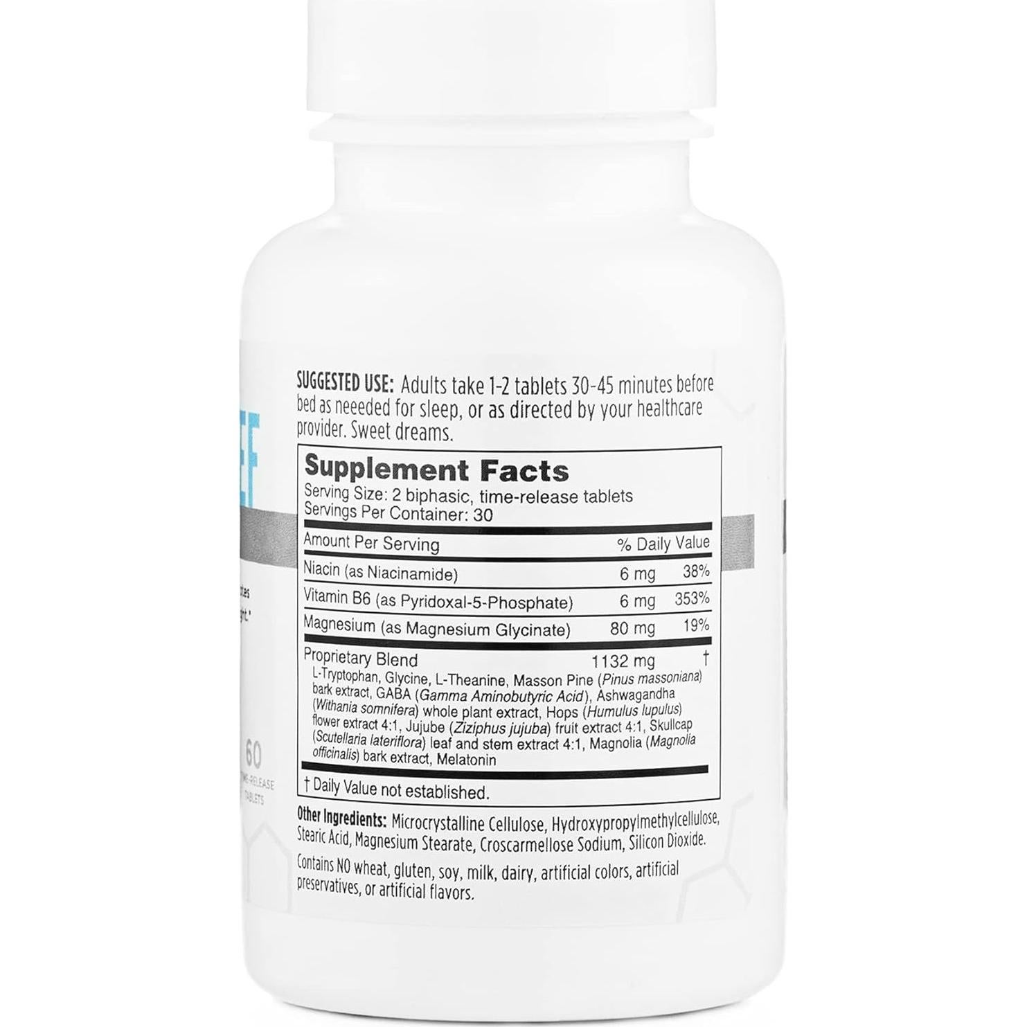 Suplemento de Melatonina NBI 60 Tabletas para Sueño Saludable