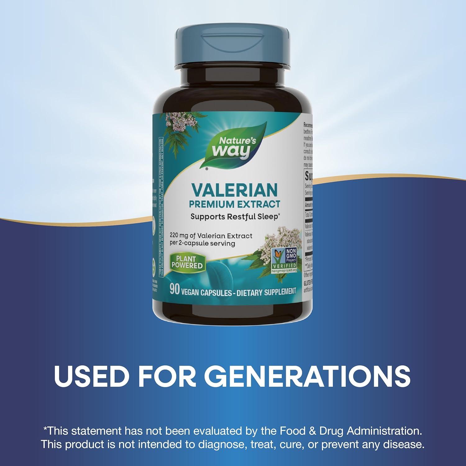 Extracto de Valeriana Nature's Way 220 mg 90 Cápsulas