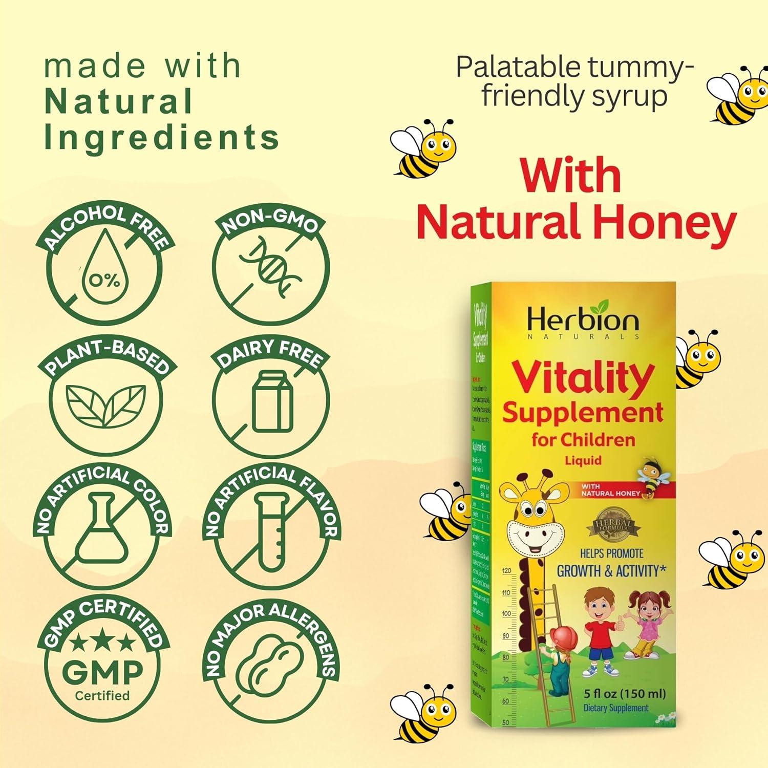 Suplemento de Vitalidad Herbion para Niños 150 ml Crecimiento