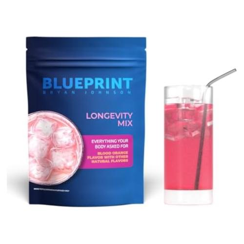 Suplemento Longevidad Blueprint Bryan Johnson 30 Porciones Naranja