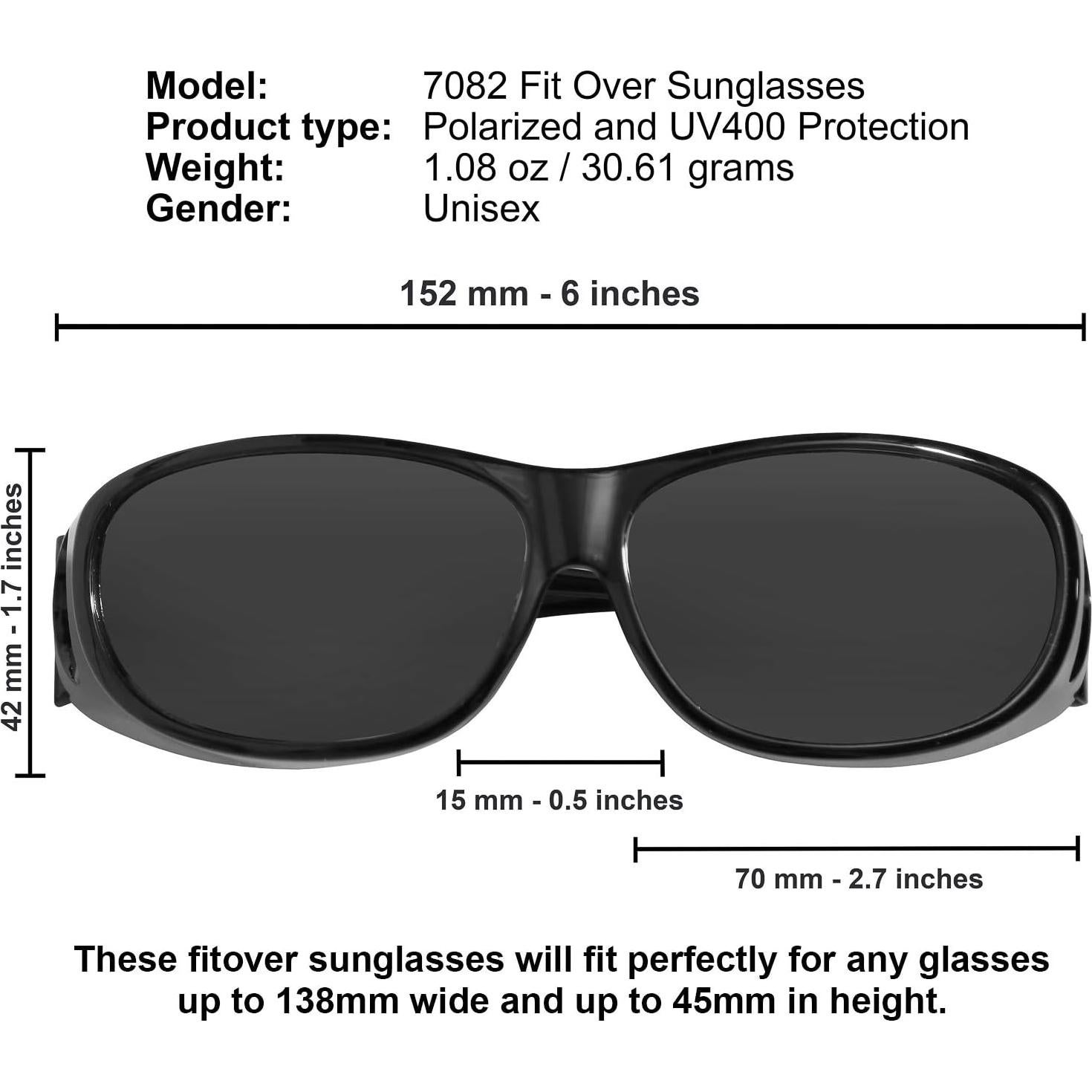 Gafas de sol polarizadas sobre gafas recetadas SC-7082