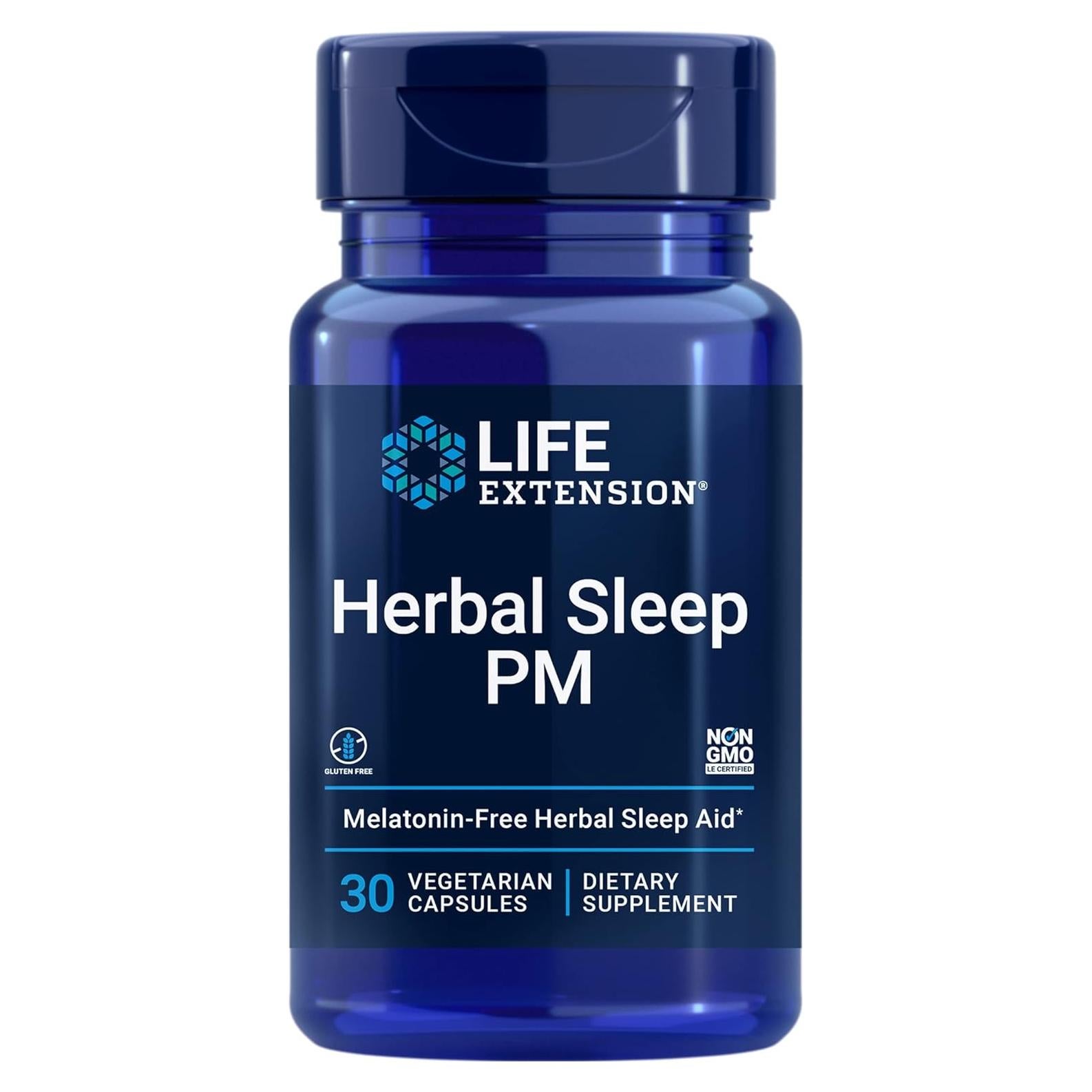 Suplemento Herbal Sleep PM Life Extension 30 Cápsulas