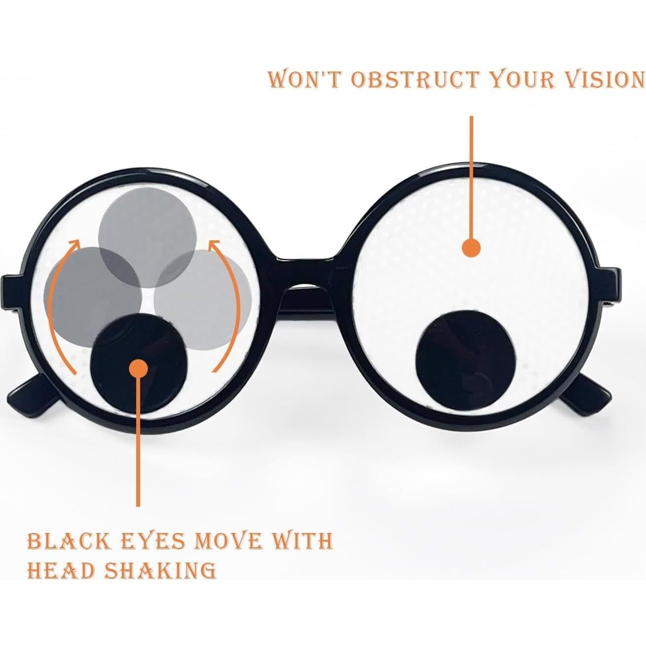 Gafas Divertidas Nakimo con Ojos Movibles para Fiesta