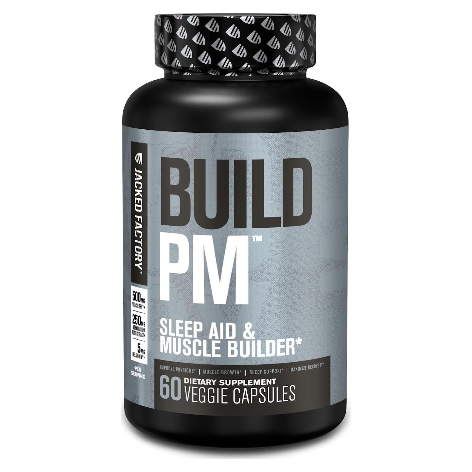 Suplemento Jacked Factory Build PM 60 Cápsulas Naturales