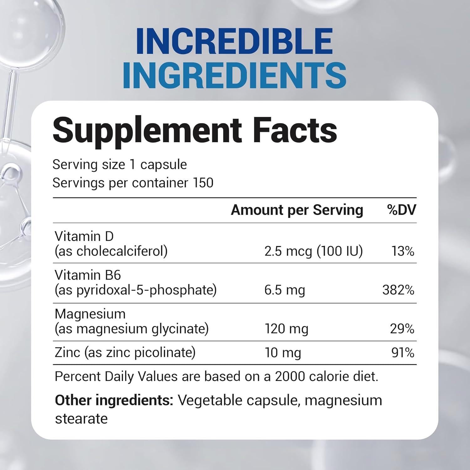 Suplemento de Magnesio Glicinato Dr. Berg 150 Caps