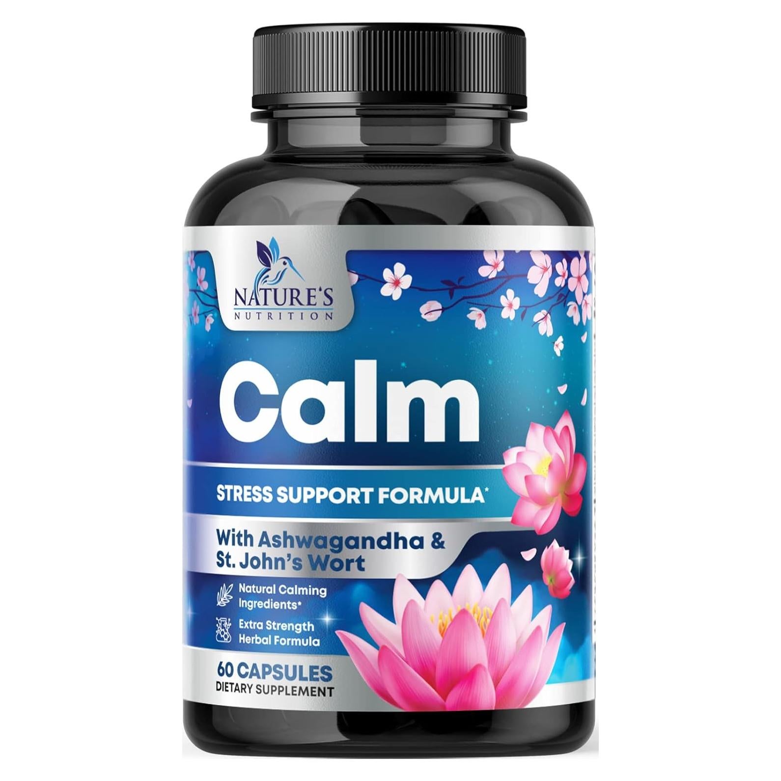 Suplemento Natural Calm Nature's Nutrition 60 Cápsulas