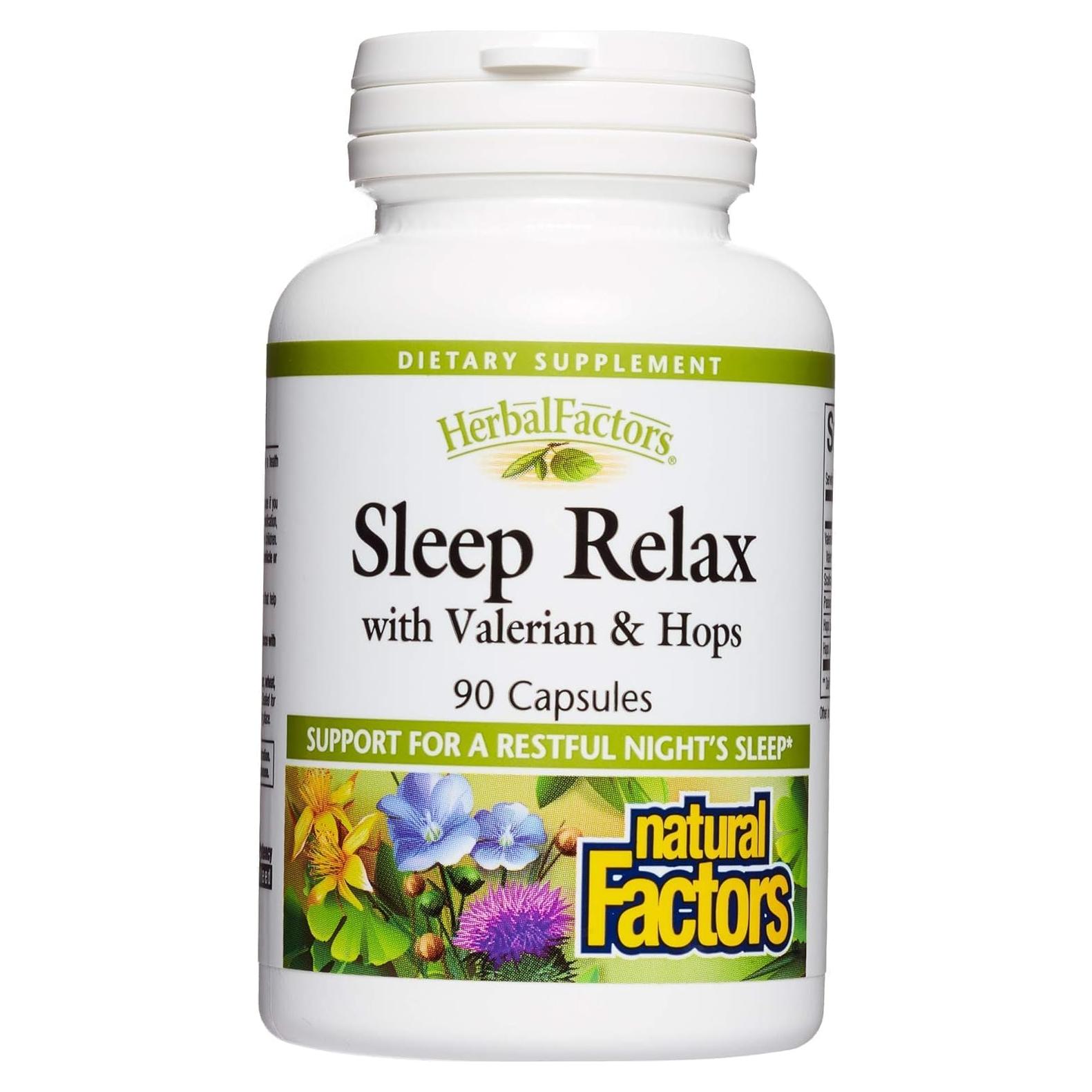 Fórmula de Relajación para Dormir Natural Factors 90 cápsulas