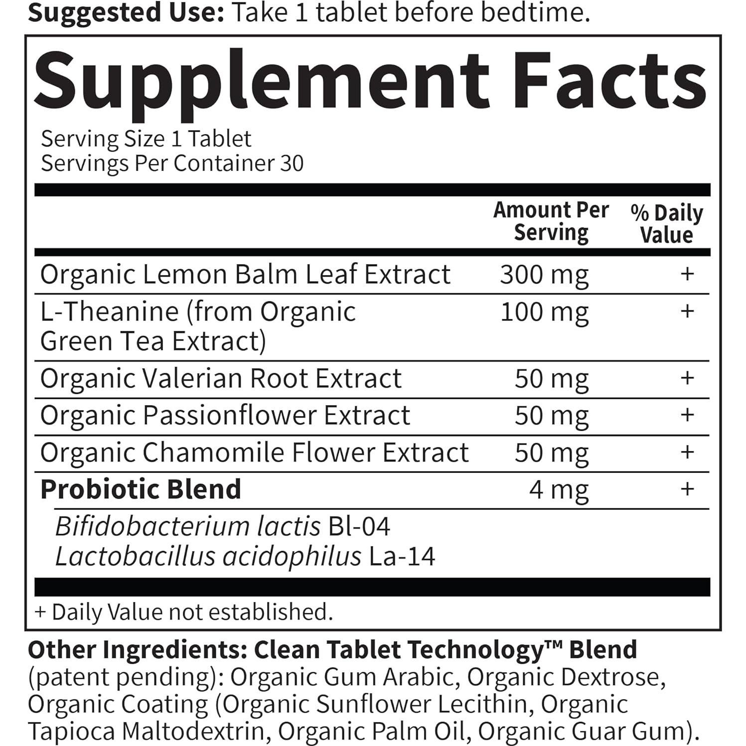 Suplemento Herbal Jardín de Vida Sueño Bien 30 Tabletas