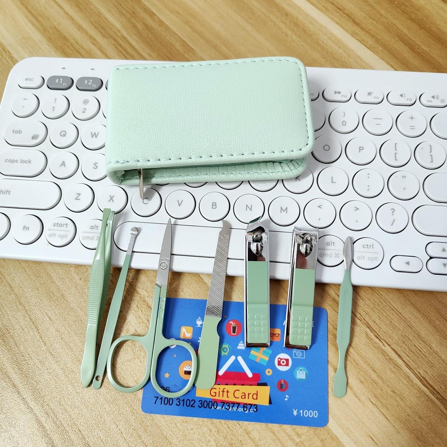 Kit de Manicura NEMIBAD 7 Piezas Acero Inoxidable Viaje