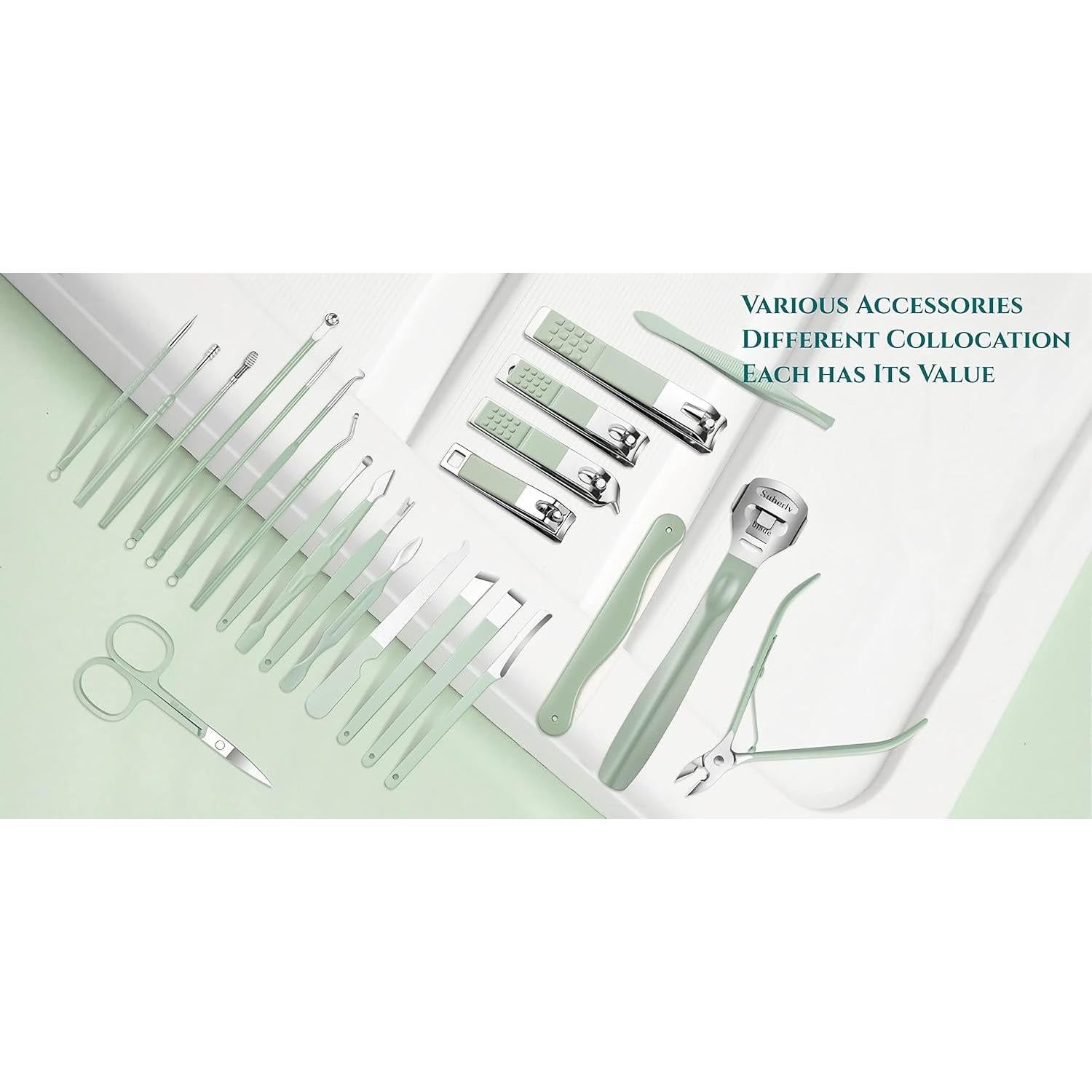 Kit de Manicura NEMIBAD 7 Piezas Acero Inoxidable Viaje