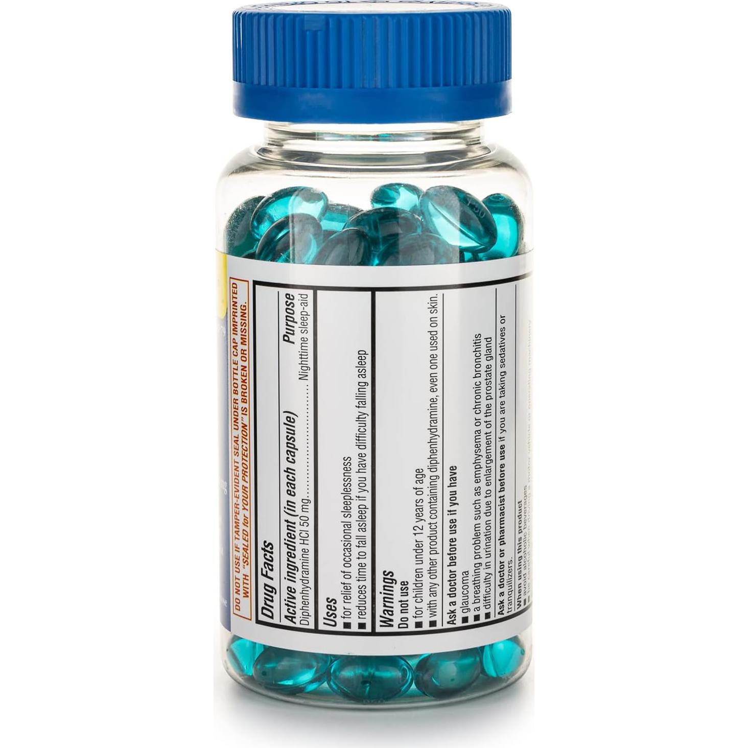 Diphenhydramine 50 mg Softgels A+ Health - 160 Unidades