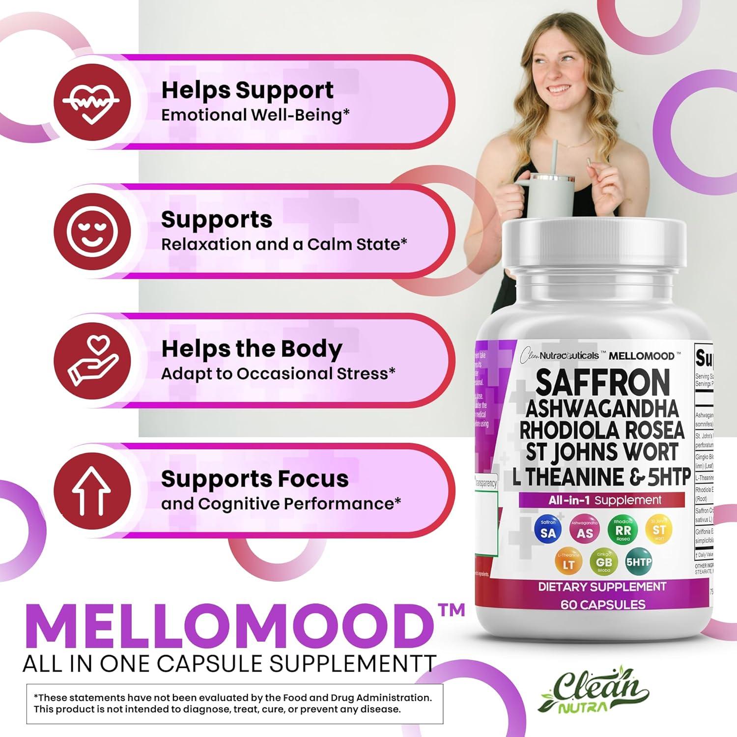 Suplemento de Azafrán Clean Nutraceuticals 60 cápsulas