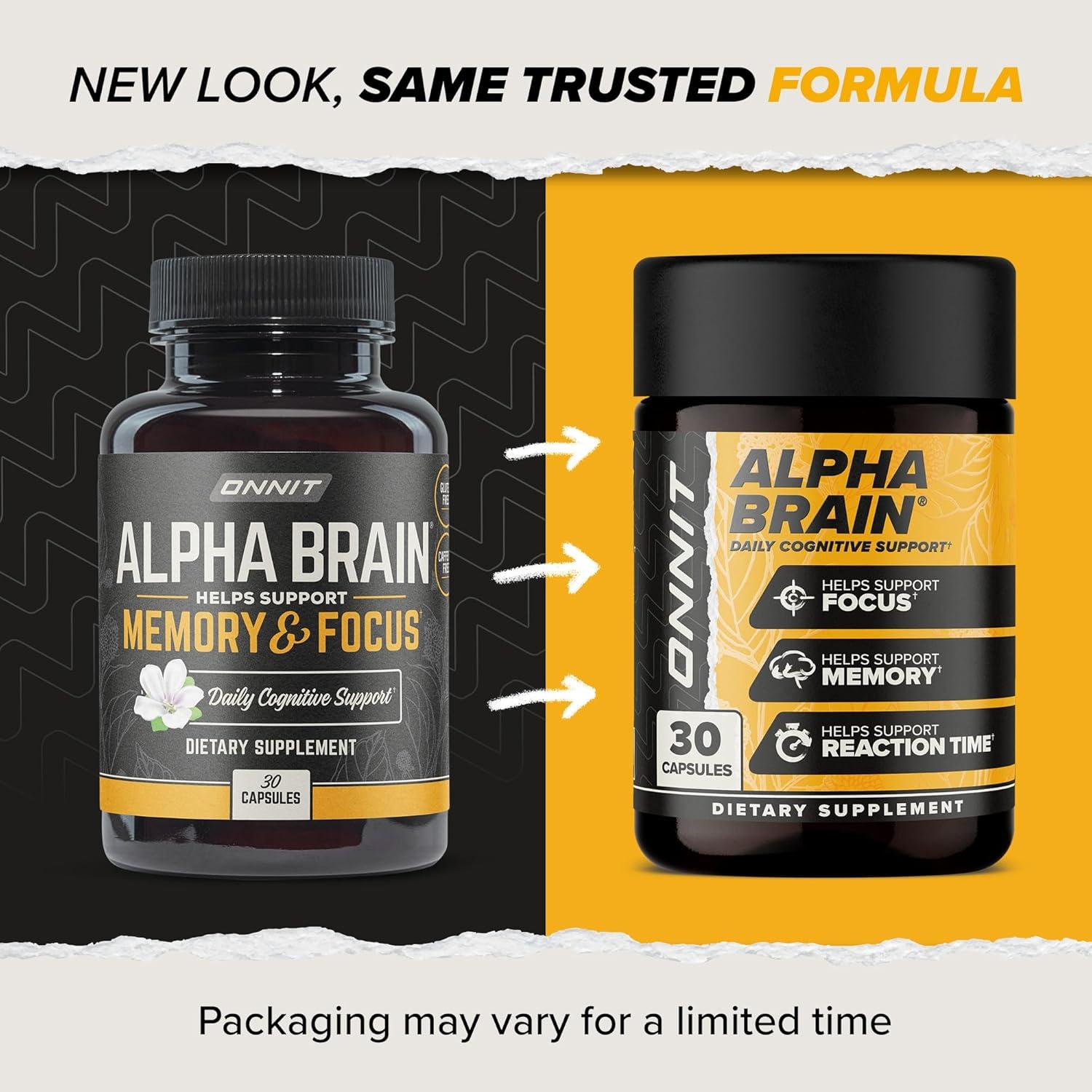 ONNIT Alpha BRAIN Suplemento Nootrópico 30 Cápsulas