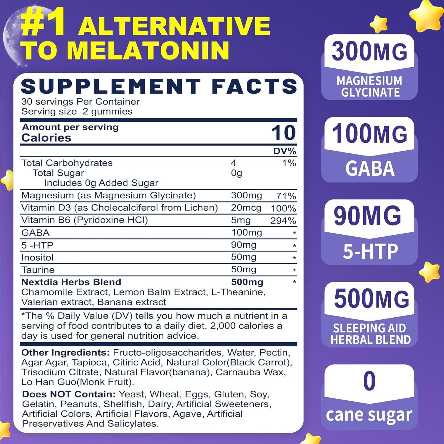 Gomitas para Dormir Sin Melatonina NEXTDIA 60 Unidades