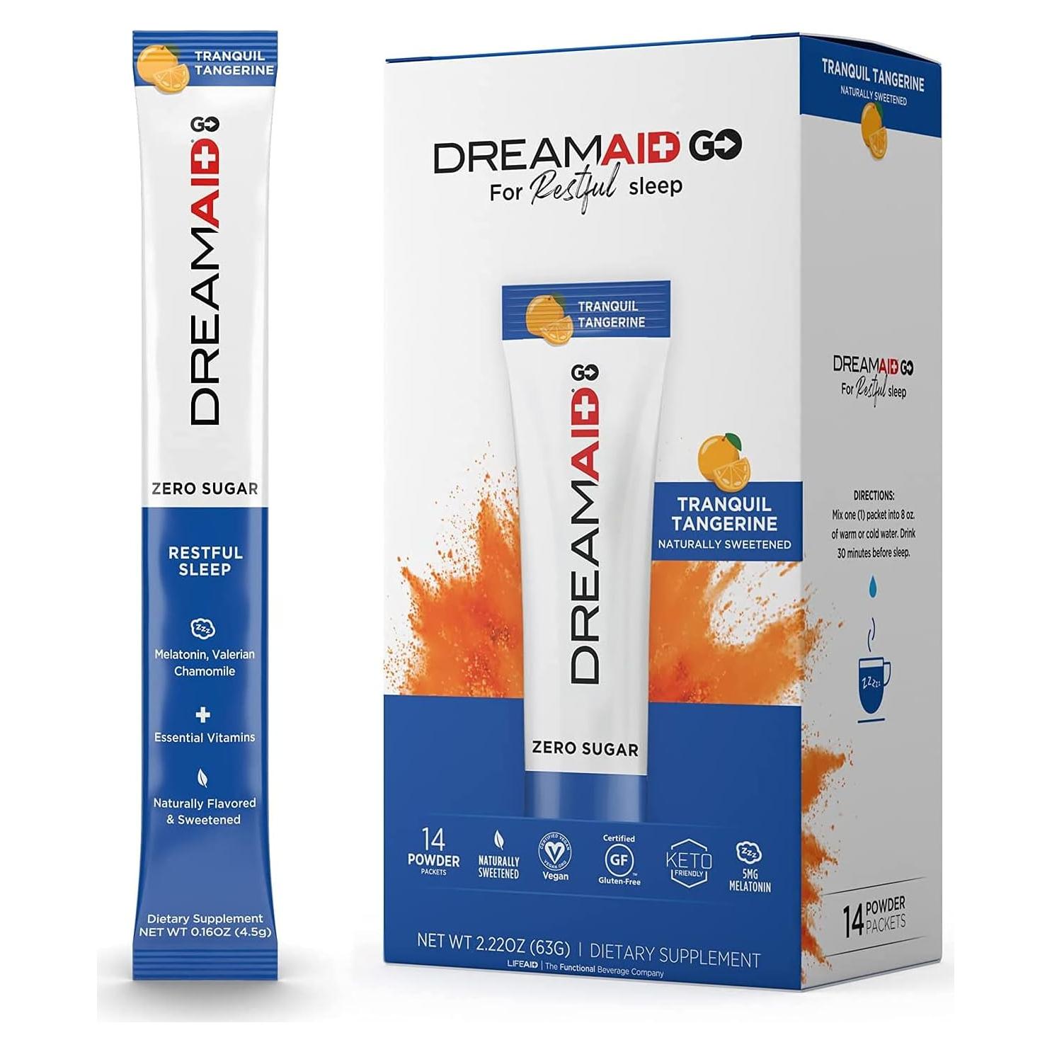 Mezcla de bebida para dormir DreamAid 14 porciones sin azúcar