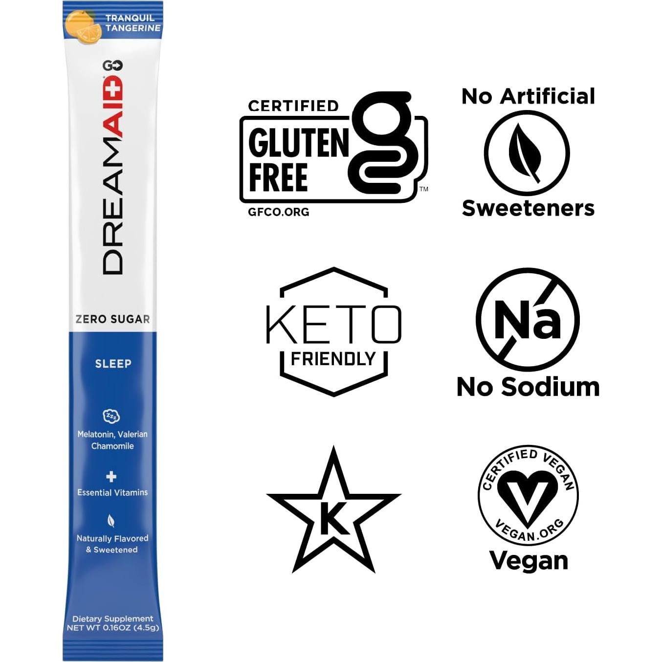 Mezcla de bebida para dormir DreamAid 14 porciones sin azúcar