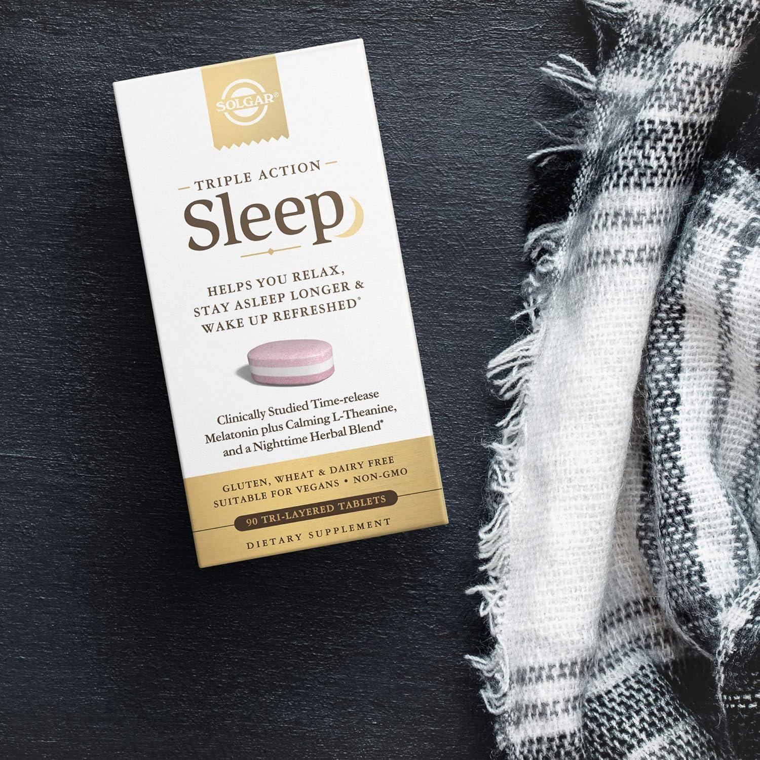 Solgar Sueño Triple Acción 90 Tabletas Melatonina L-Theanina