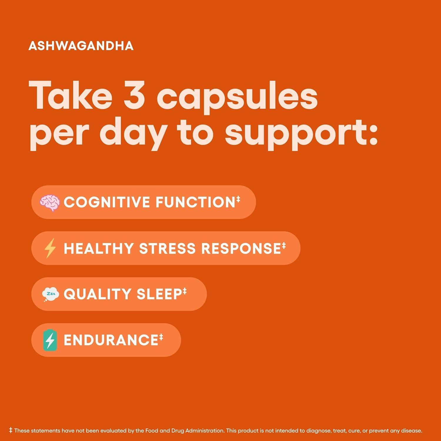 Suplemento Ashwagandha Orgánica Physician's CHOICE 1950mg 90 Cápsulas