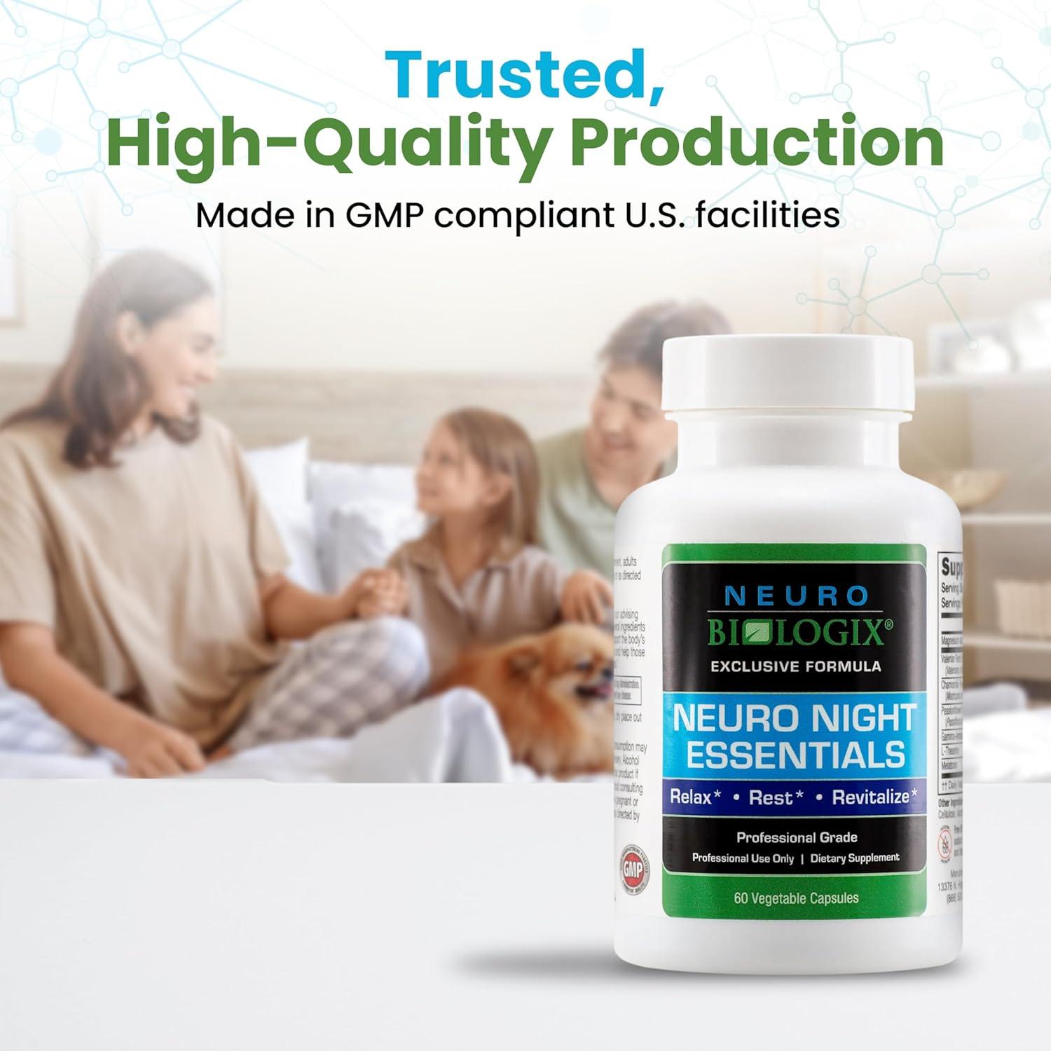 Suplemento Nocturno Neurobiologix 60 Cápsulas Veganas GABA