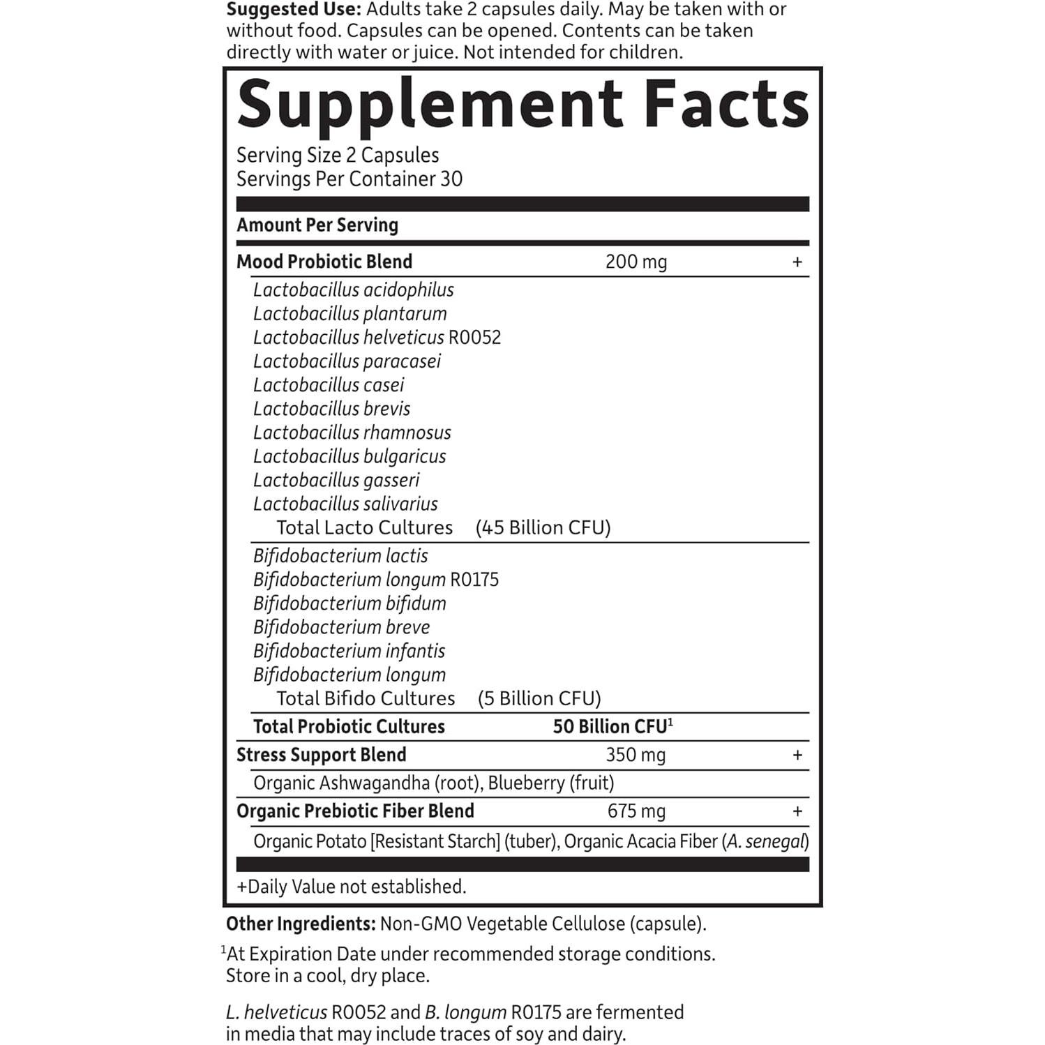 Suplemento Probiotico Mood+ Garden of Life 60 Cápsulas