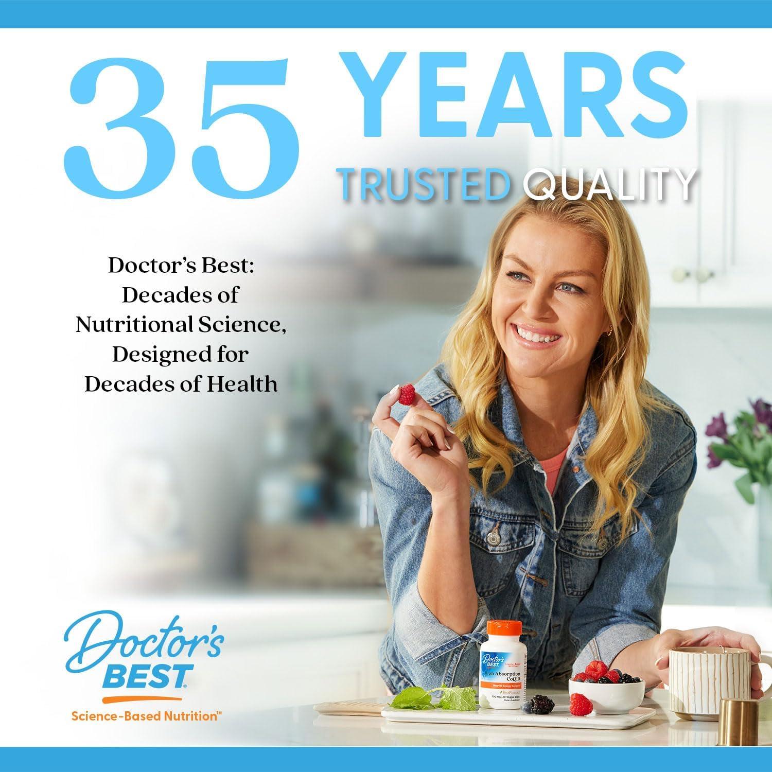 L-Tryptófano Doctor's Best 90 Cápsulas Veganas 6,03 cm