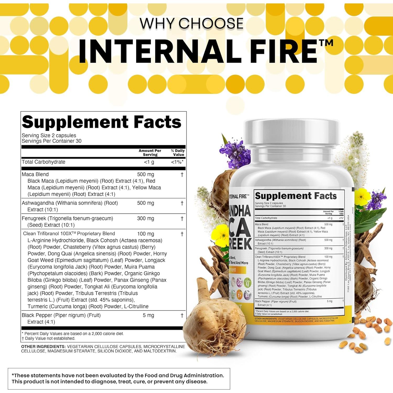 Suplemento de Ashwagandha Clean Nutraceuticals 60 Cápsulas