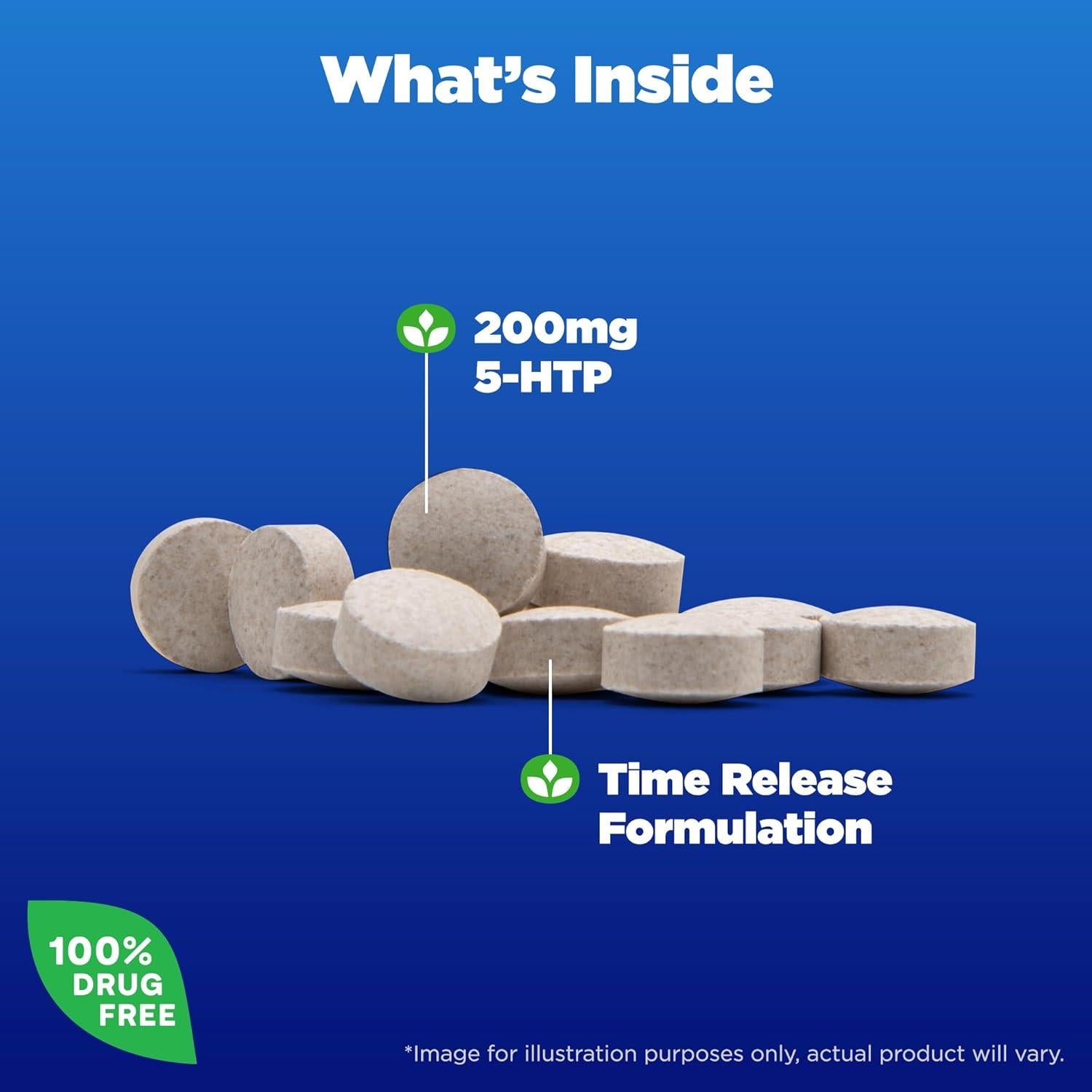 Natrol 5-HTP 200mg Suplemento 60 Tabletas Liberación Prolongada