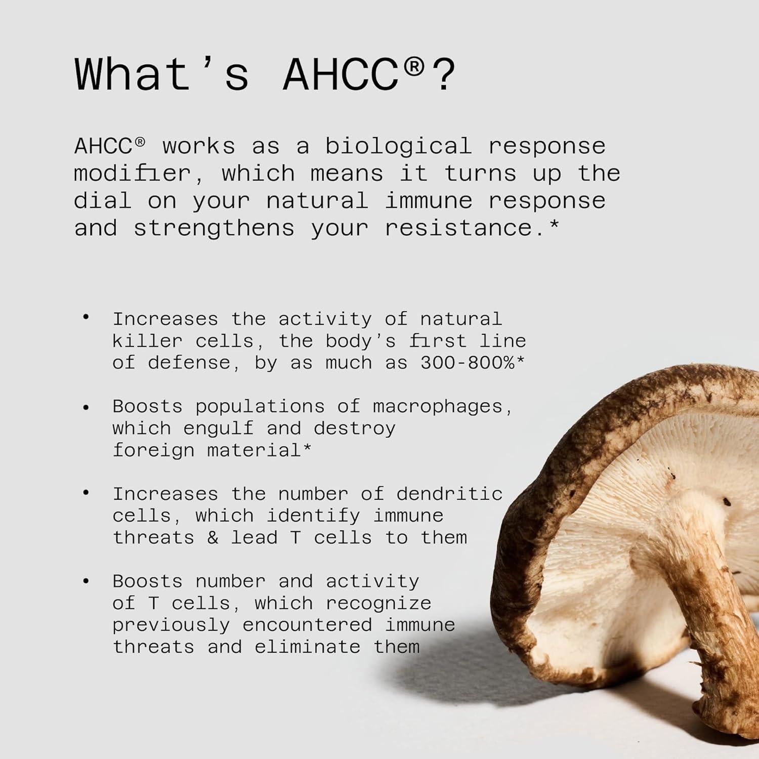 Suplemento Inmunológico Kinoko Platinum AHCC 750 mg 60 Cápsulas