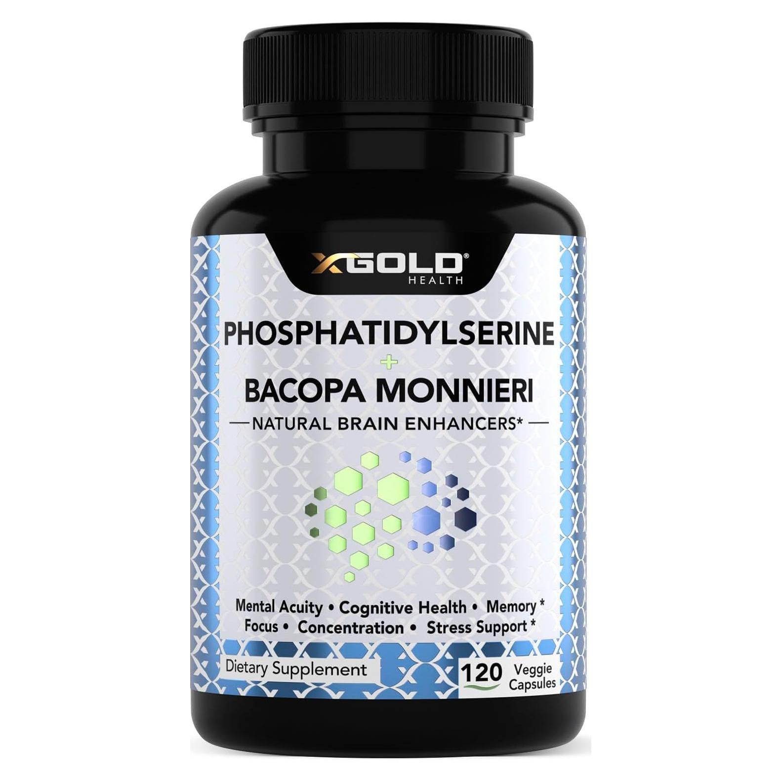 Suplemento Nootrópico Fosfatidilserina y Bacopa 400 mg - 120 Cápsulas