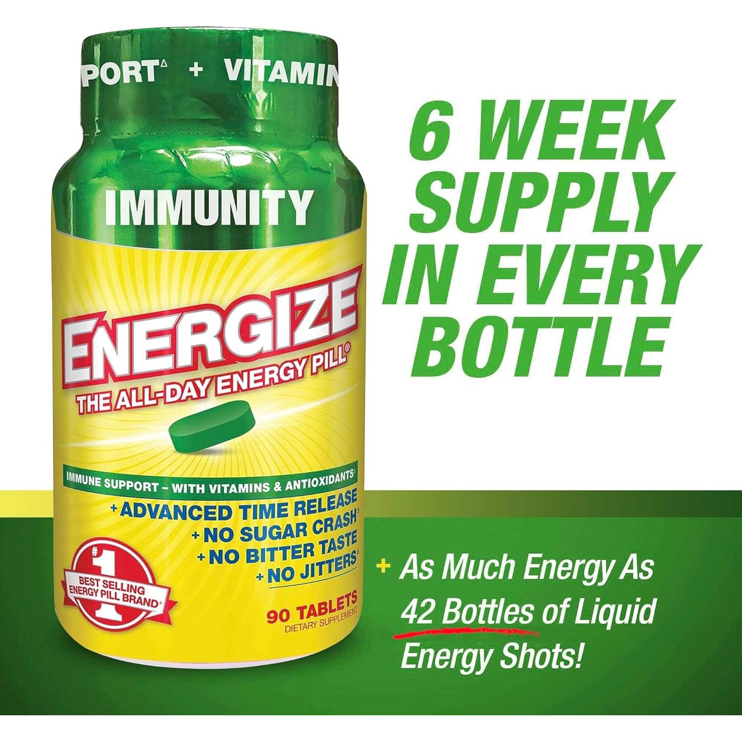 Energiza Inmunidad Suplemento 90 Tabletas Vitaminas A, B, C, D, E