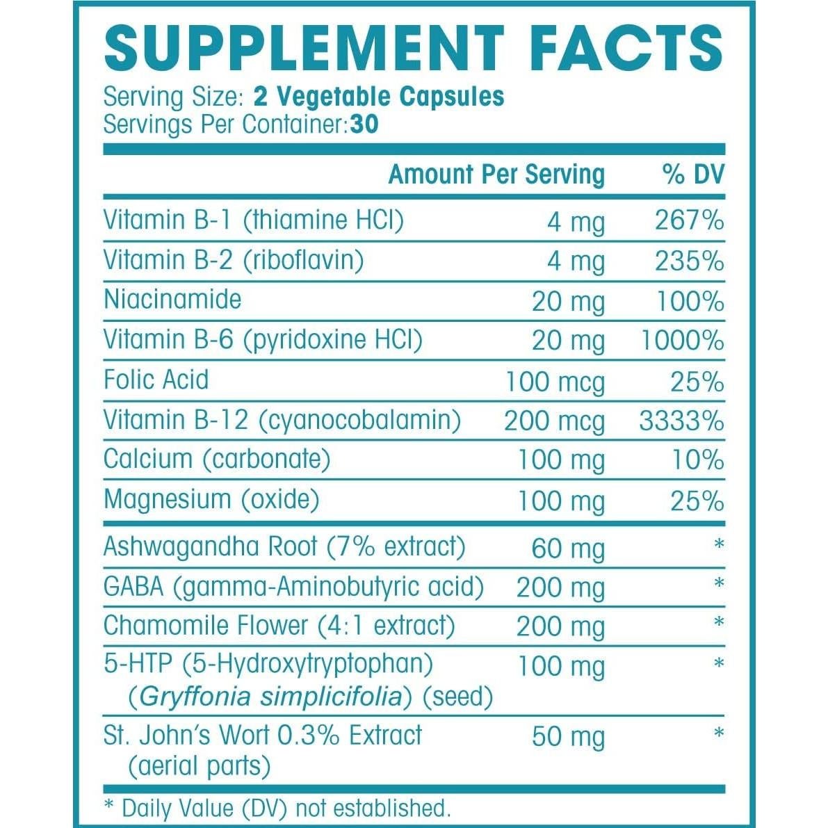 Zenta Suplemento Natural 60 Cápsulas - Alivio Estrés y Ánimo