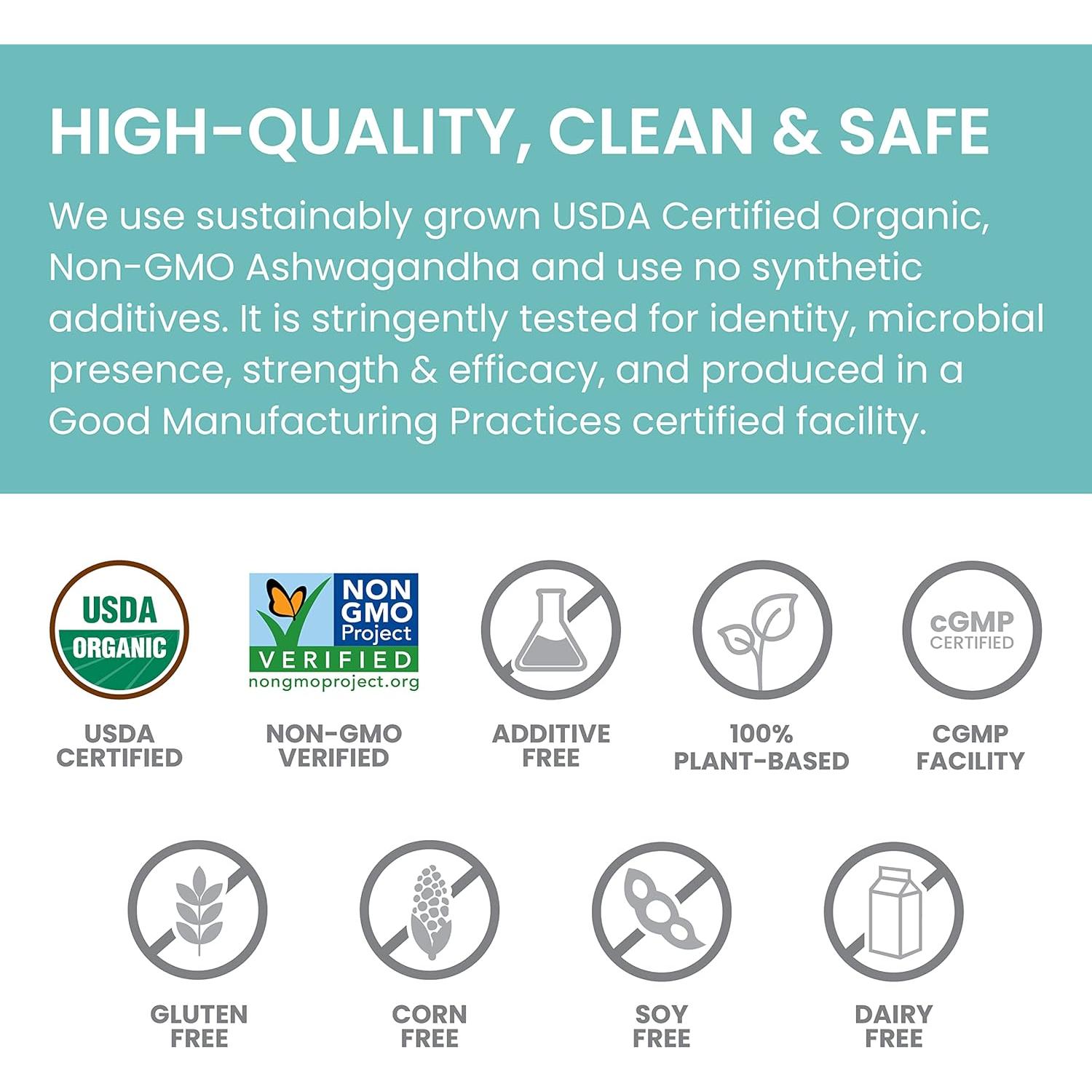 Himalaya Ashwagandha Orgánico 670 mg 60 Tabletas Veganas