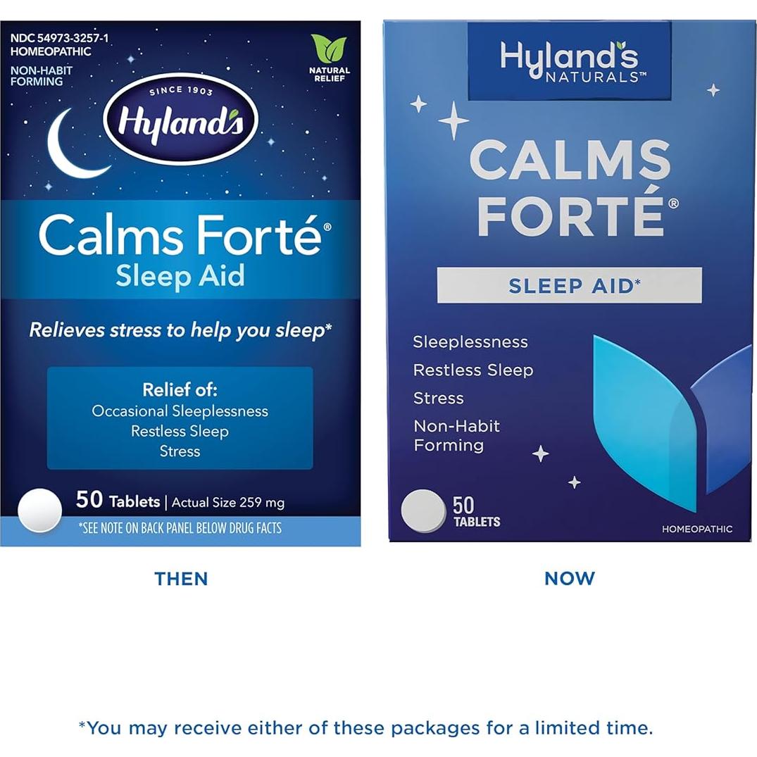 Tabletas para dormir Calms Forte Hyland, 50 unidades, alivio natural