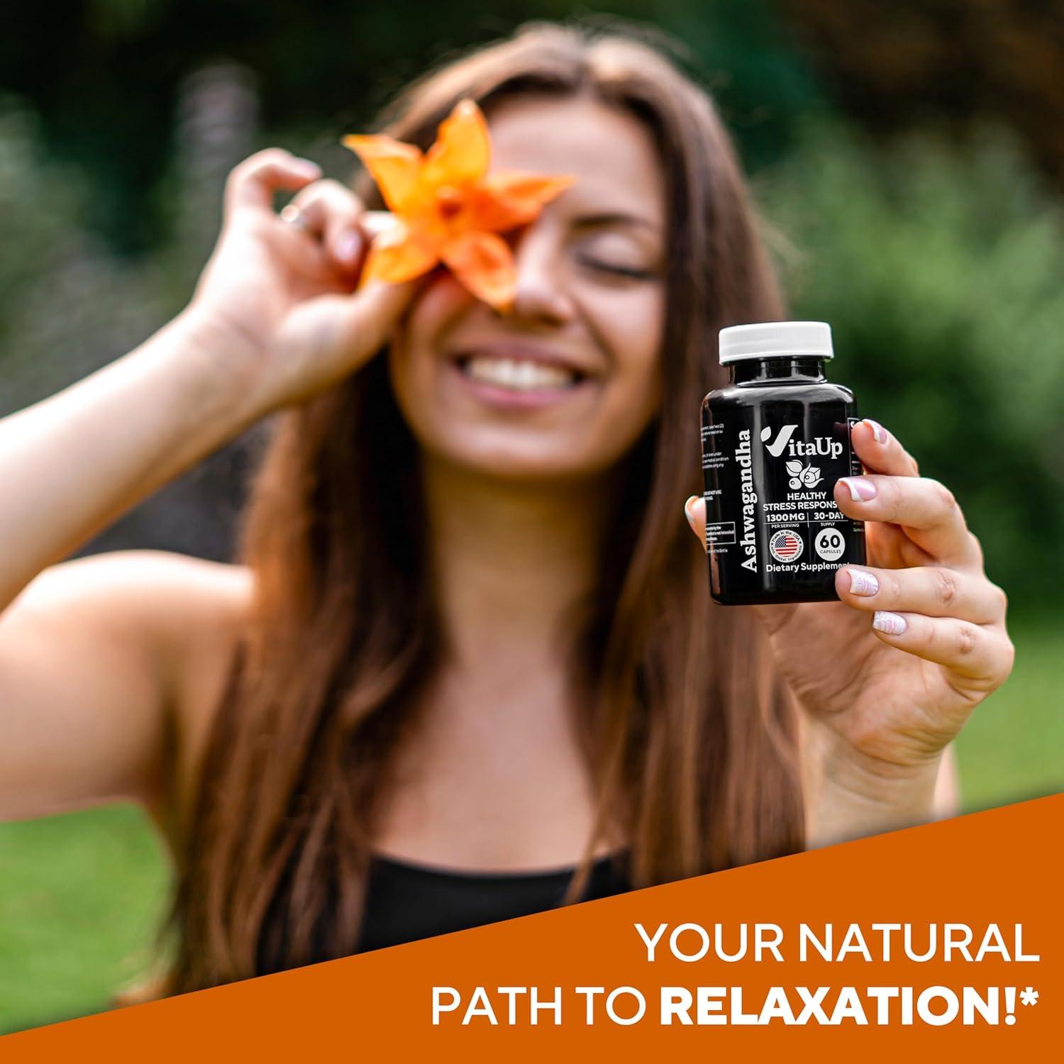 Cápsulas de Ashwagandha 1310mg VitaUp - 60 Unidades