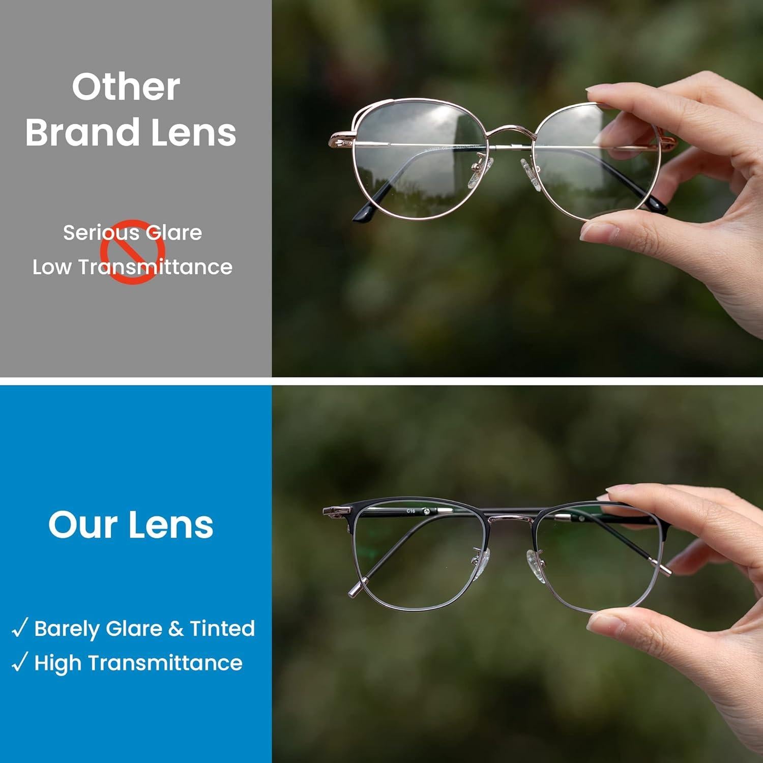 Gafas GUDVUE Luz Azul Oro Rosa Anti Reflejo UV400