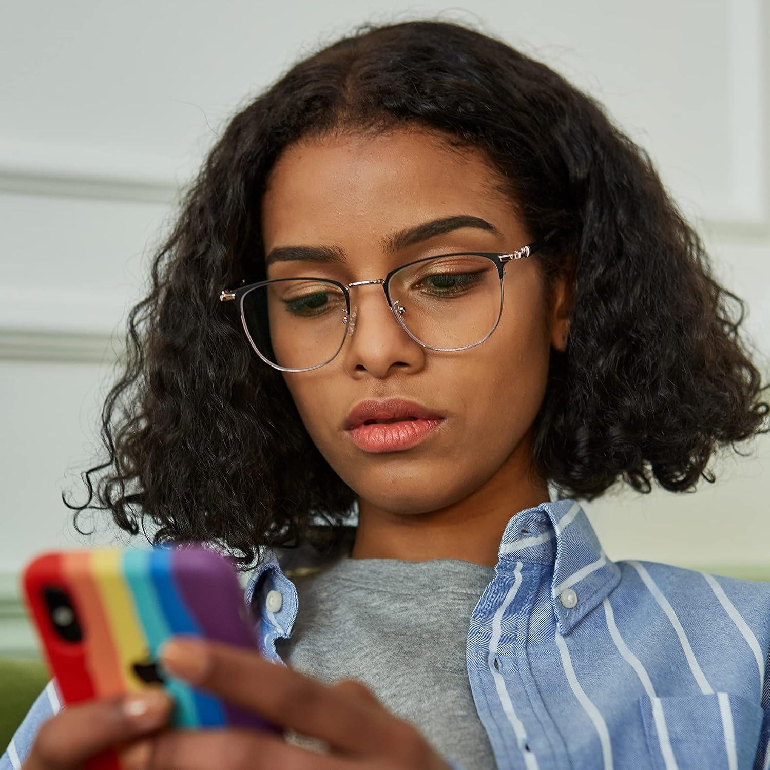 Gafas GUDVUE Luz Azul Oro Rosa Anti Reflejo UV400