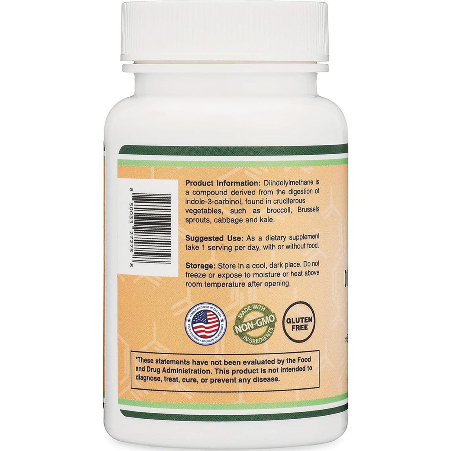 Suplemento DIM Double Wood 400mg 60 Cápsulas Equilibrio Hormonal