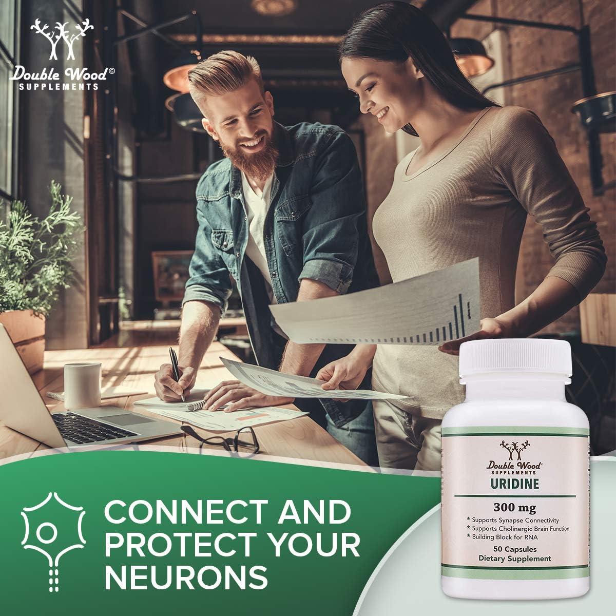 Monofosfato de Uridina 300 mg Double Wood 60 Cápsulas