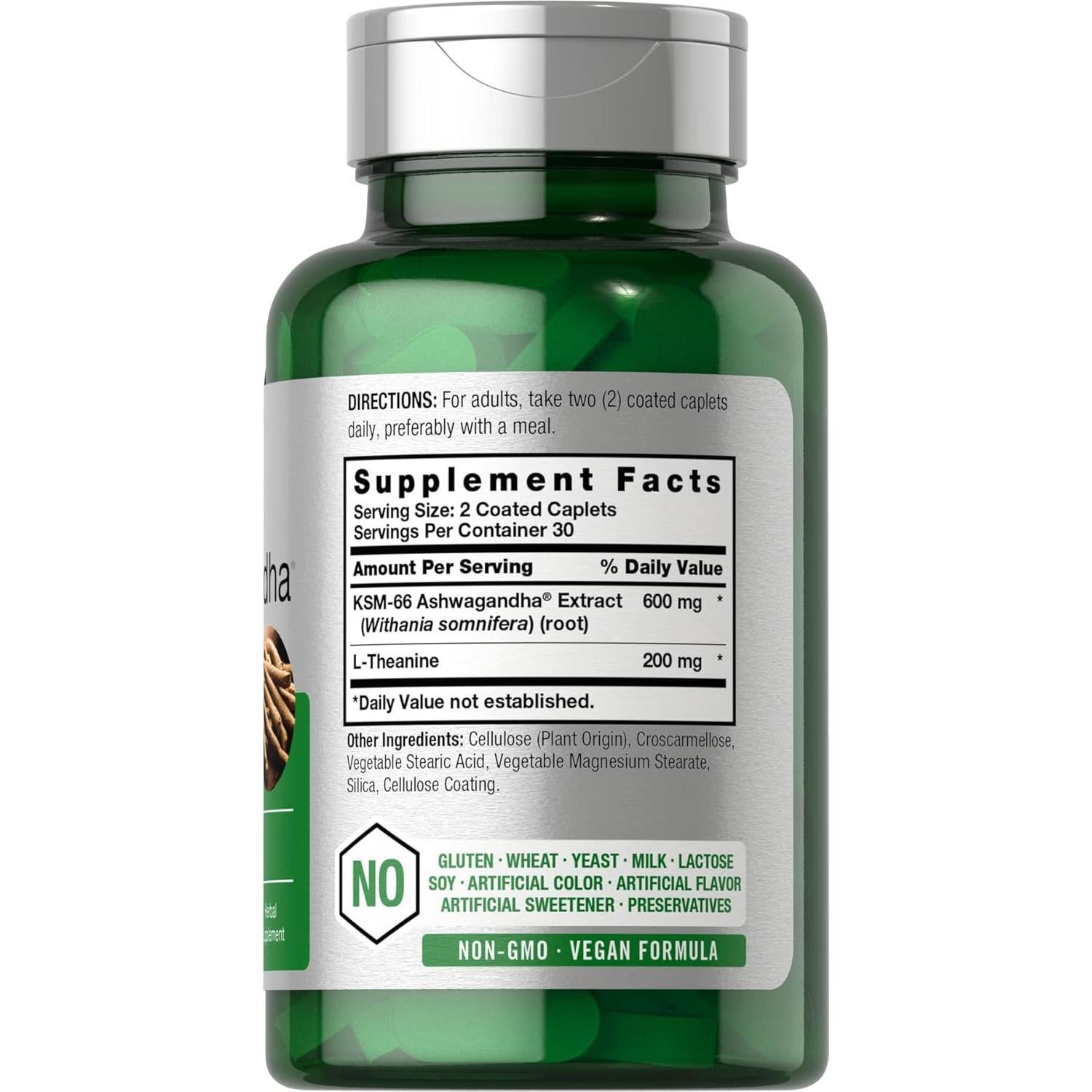 Suplemento Vegano Horbaach KSM-66 Ashwagandha 600mg 60 Tabletas