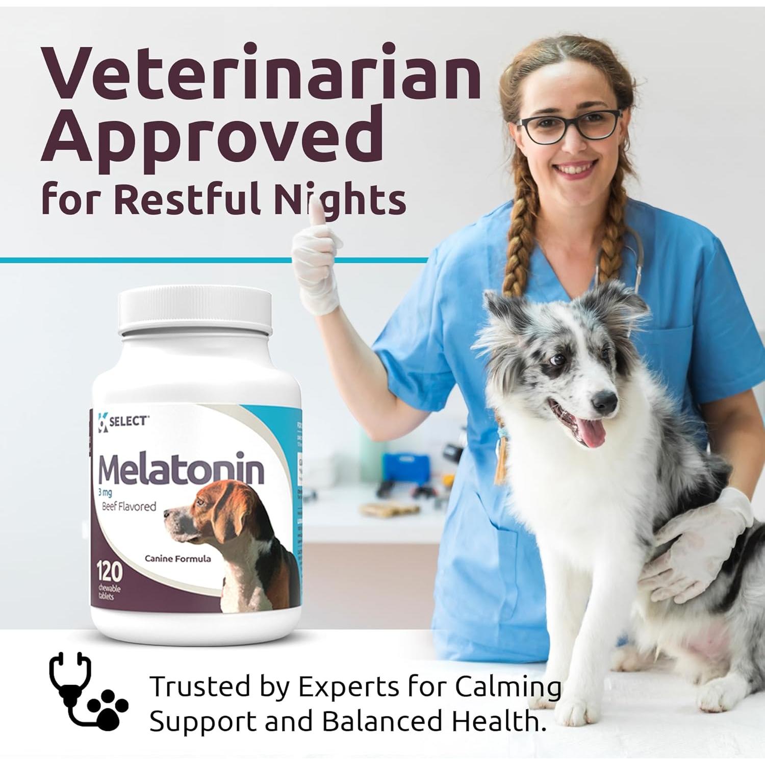 K9 Select Melatonina para Perros Pequeños - 120 Tabletas